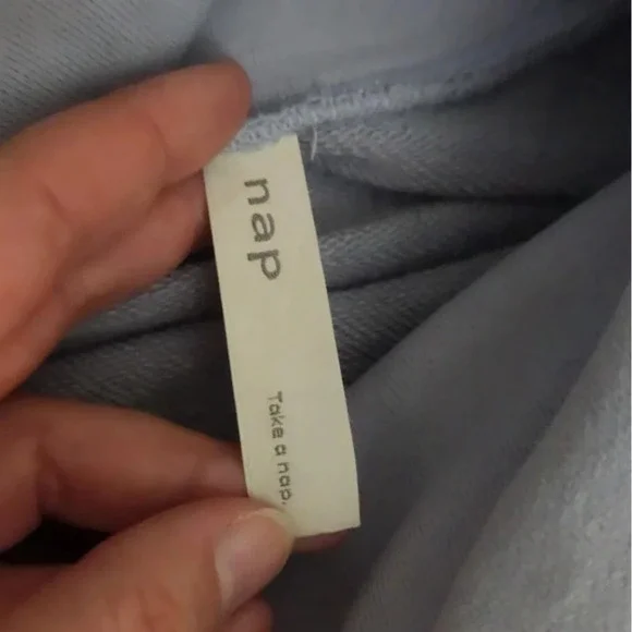 Nap Loungewear Boxy Turtleneck Sweatshirt Women Blue Oversized Long Sleeve Large - Picture 5 of 9